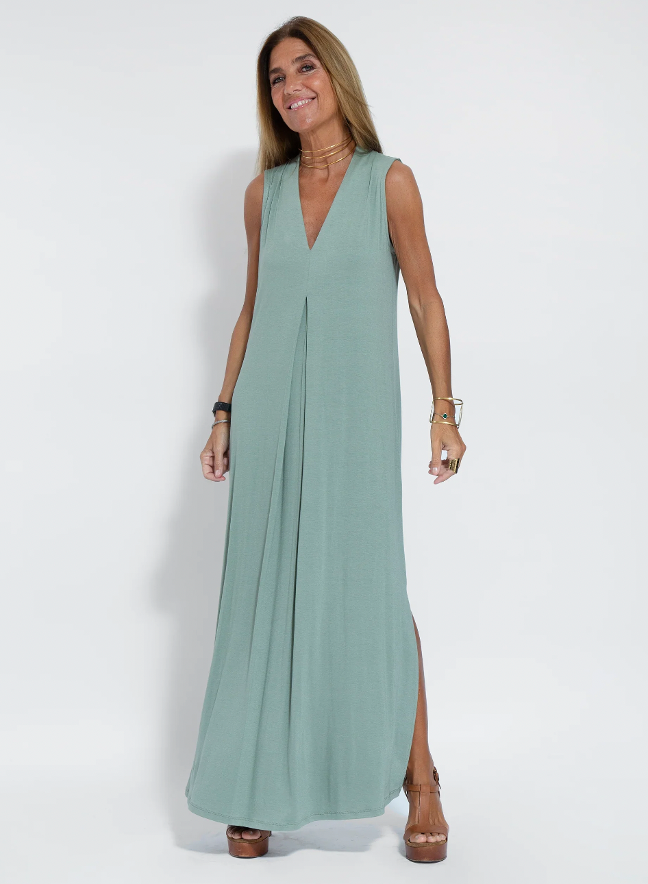 Valenzora | Set consisting of a long slimming dress and vest