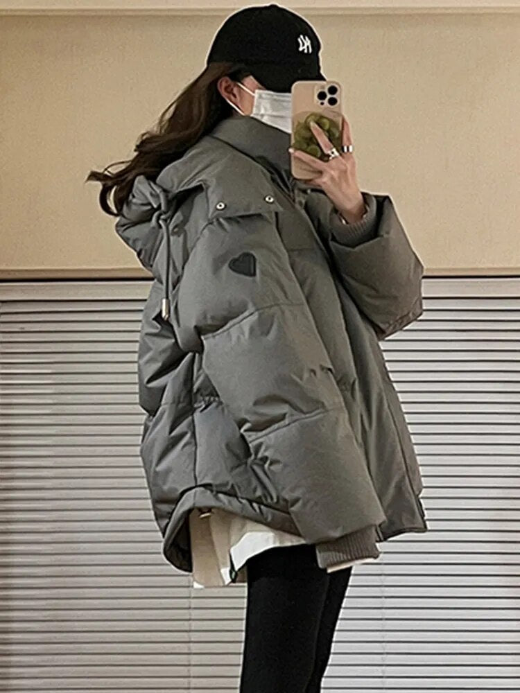 Valenzora Pufferjacke Winter mit Kapuze Dick und warm