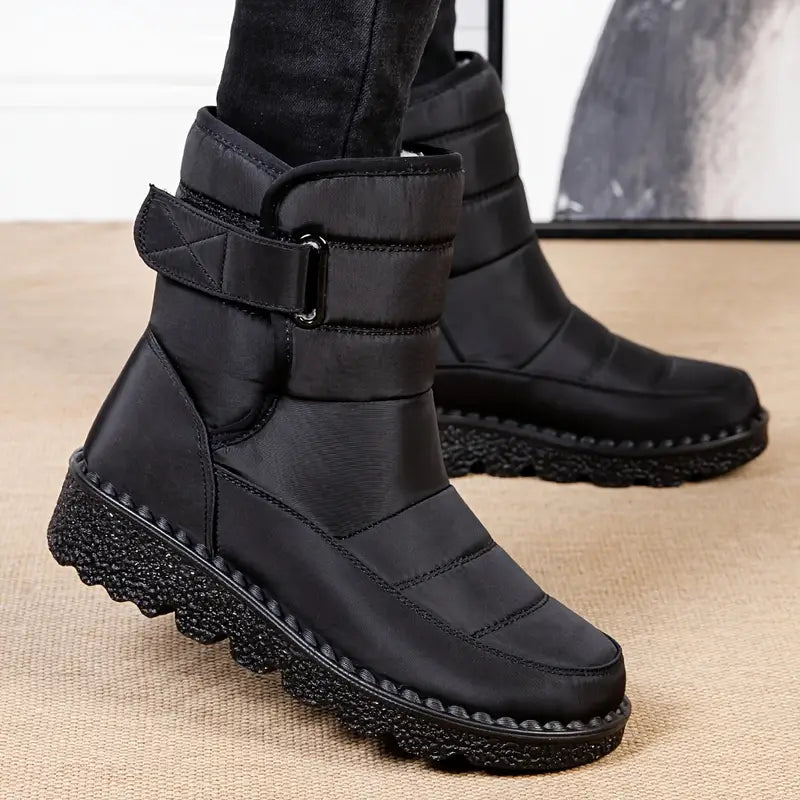 Valenzora | Black insulated winter boots - warm, non-slip, waterproof