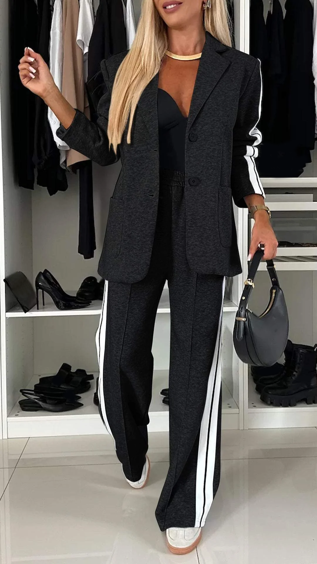 Valenzora | Set Wide Women's Leisure Trousers Two-Piece