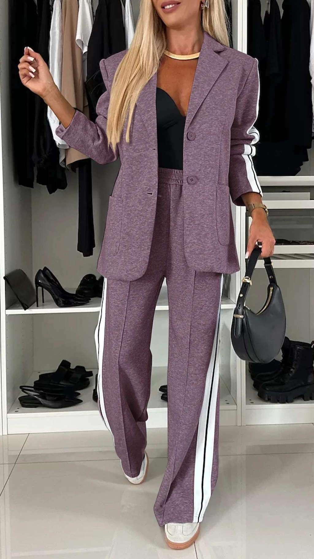 Valenzora | Set Wide Women's Leisure Trousers Two-Piece