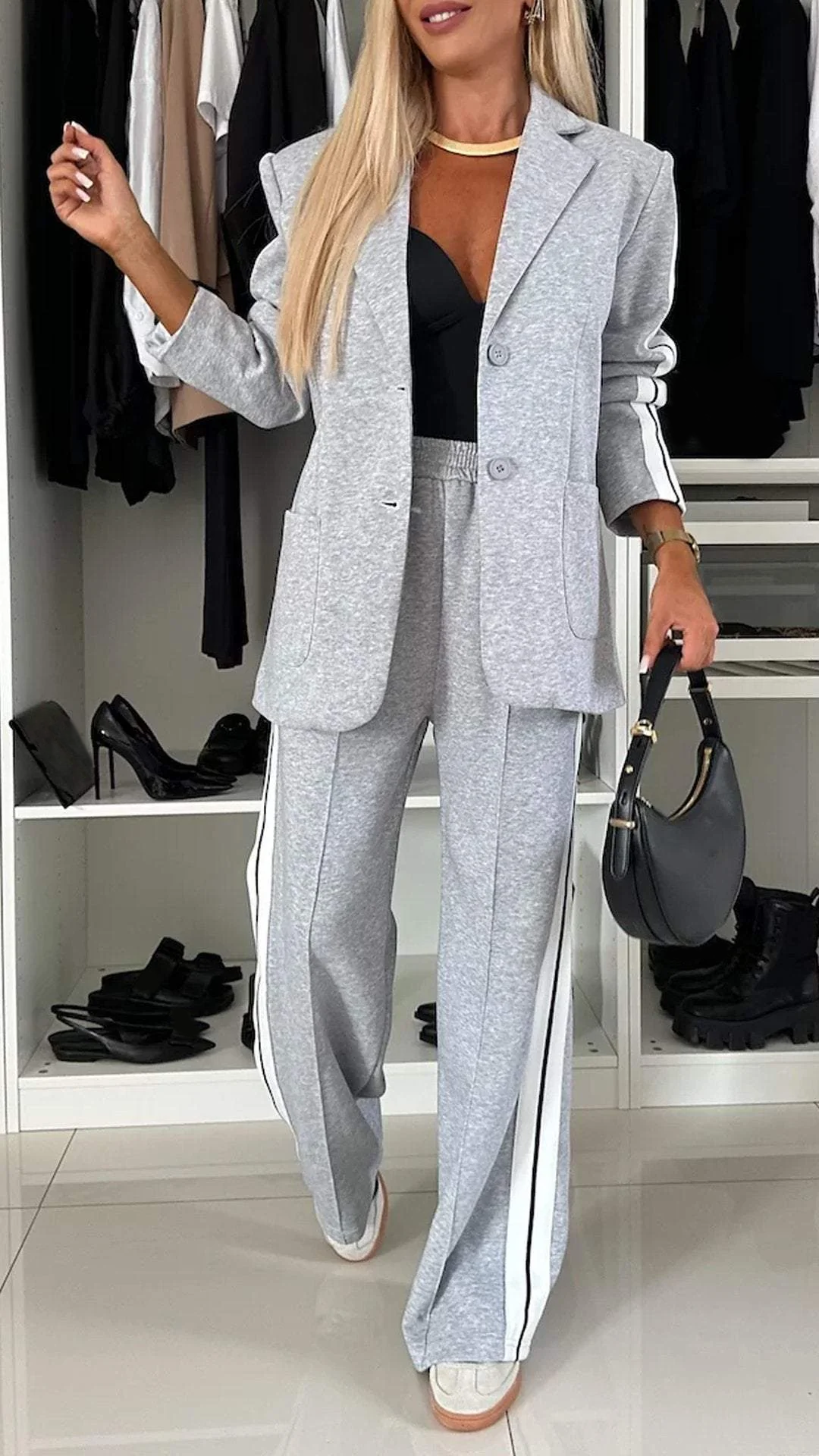 Valenzora | Set Wide Women's Leisure Trousers Two-Piece