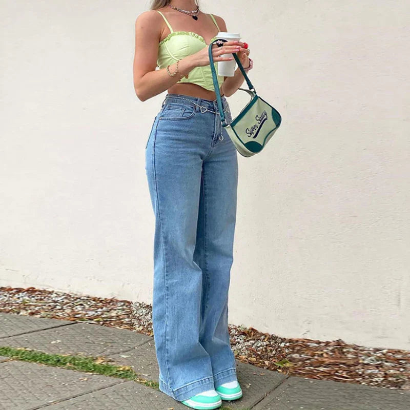 Valenzora – Damen-Sommerjeans mit mittlerer Leibhöhe
