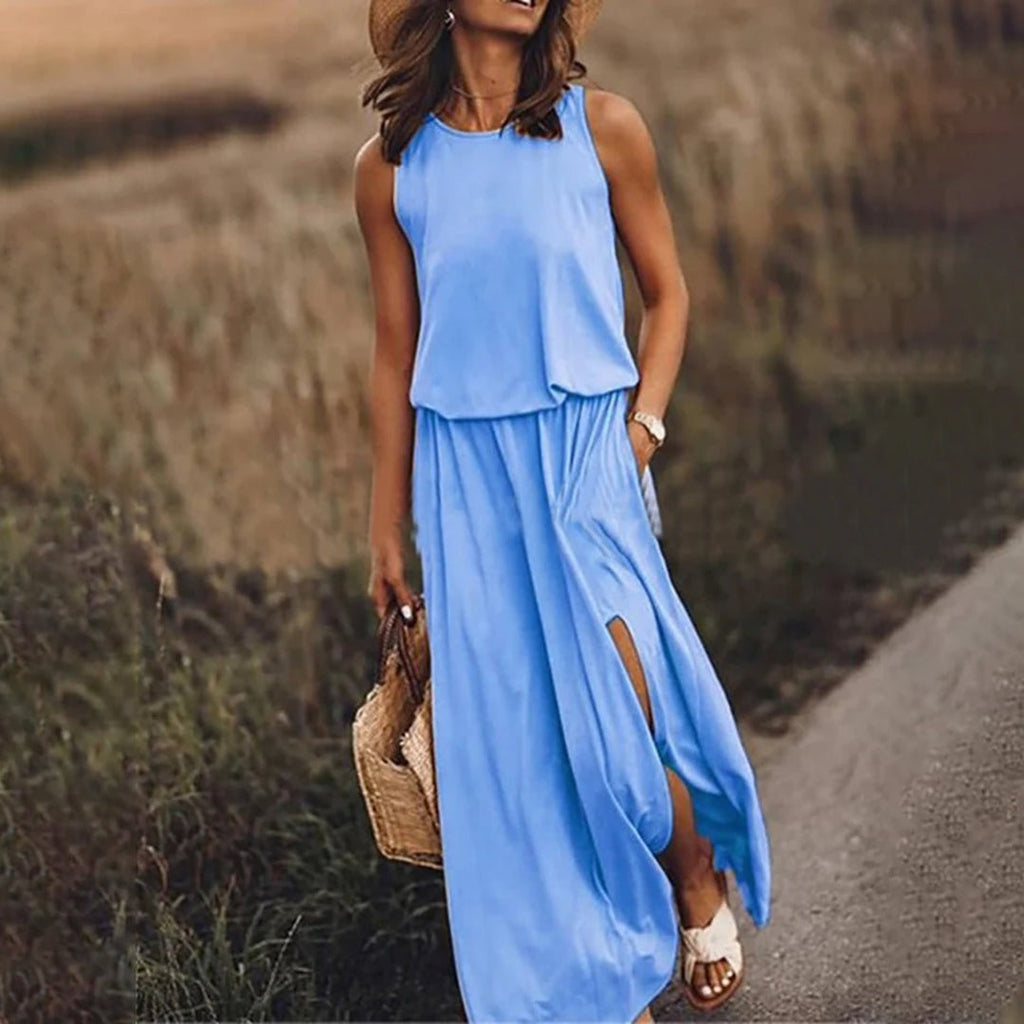 Valenzora - Lässiges Sommerkleid mit Schlitz