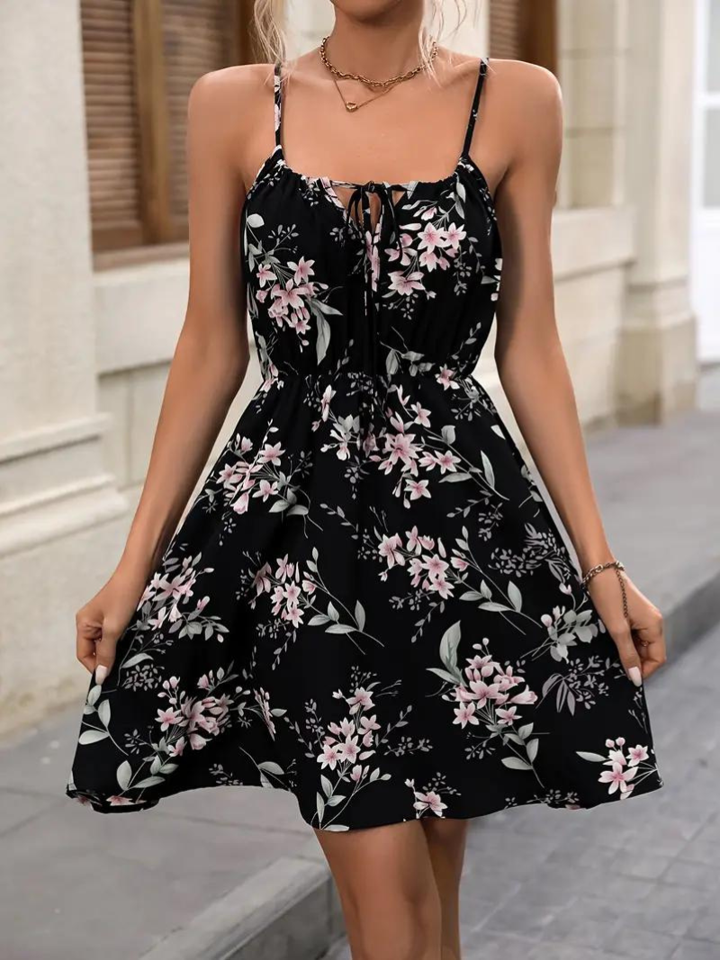 Valenzora | Mini-Spaghettiträger-Sommerkleid Sonnenkleid