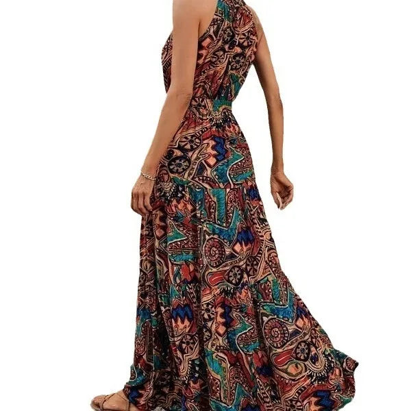 Valenzora | Boho halterneck dress for women