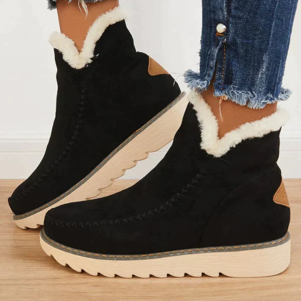 Valenzora | Bequeme Damen-Stiefeletten mit Fellfutter