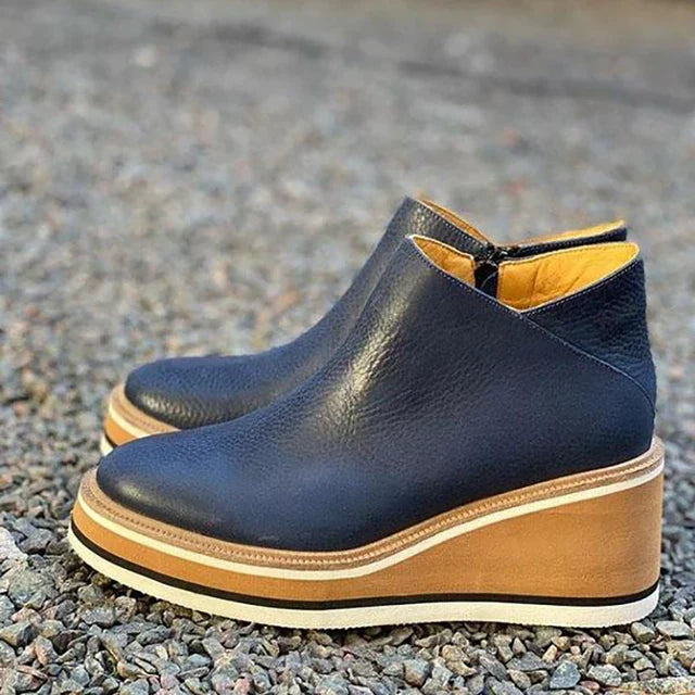 Valenzora - Women's Slip-On Wedge Ankle Boots