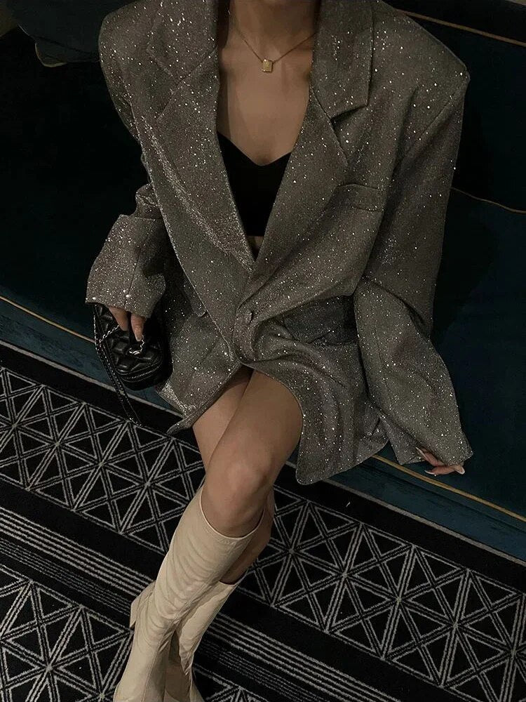 Valenzora Glitter Blazer Jacket