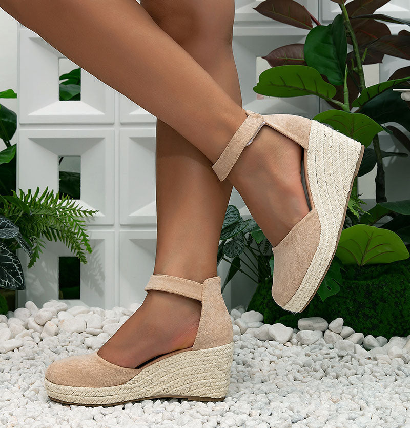 Valenzora | Trendige Keilsandalen mit Knöchelriemen für Damen