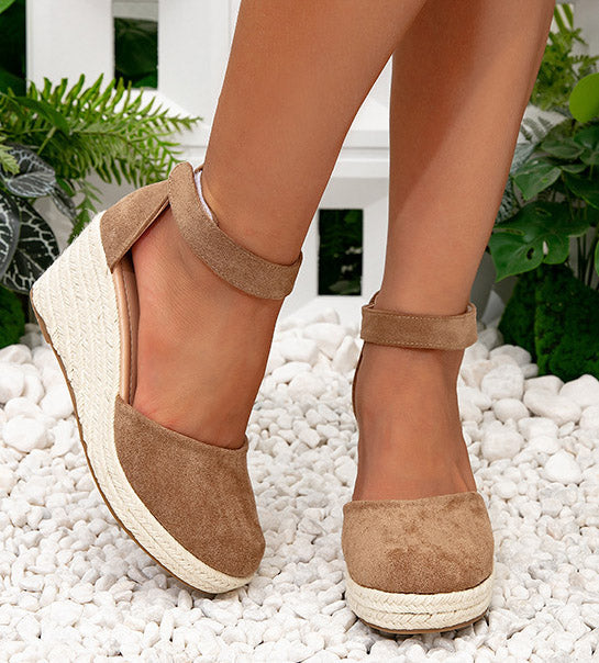 Valenzora | Trendige Keilsandalen mit Knöchelriemen für Damen
