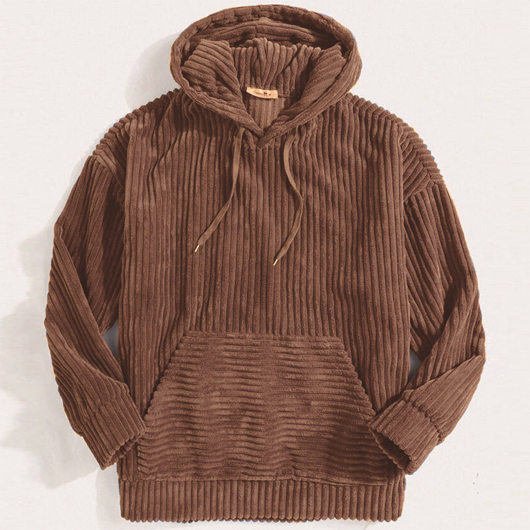 Valenzora | Corduroy hooded sweatshirt
