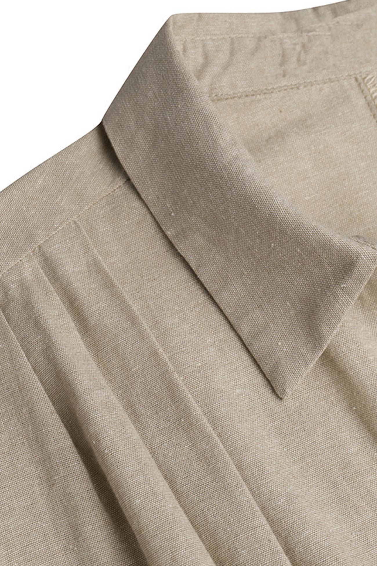 Valenzora | Strandkleid aus Baumwolle-Leinen mit Knopfverschluss