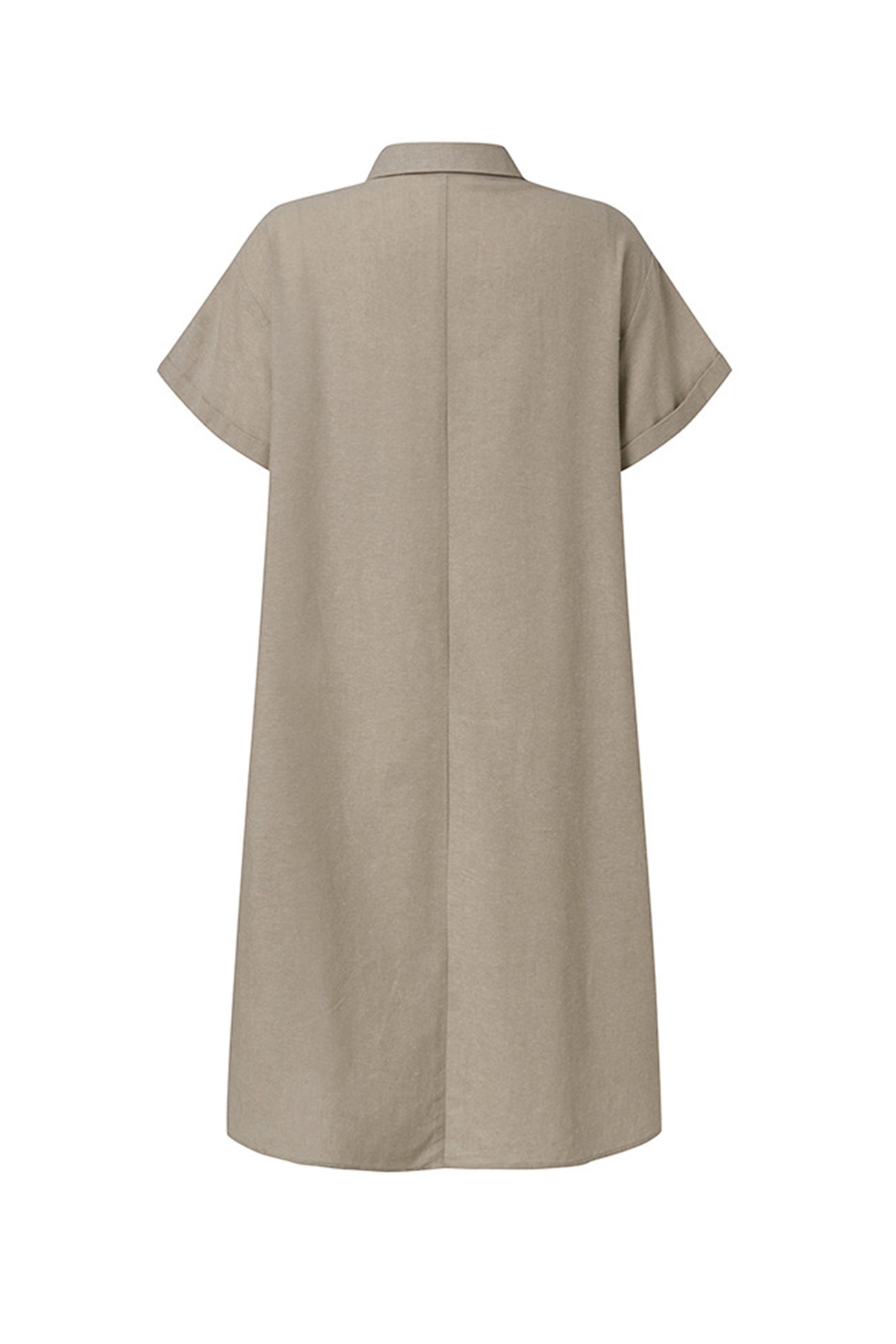 Valenzora | Strandkleid aus Baumwolle-Leinen mit Knopfverschluss