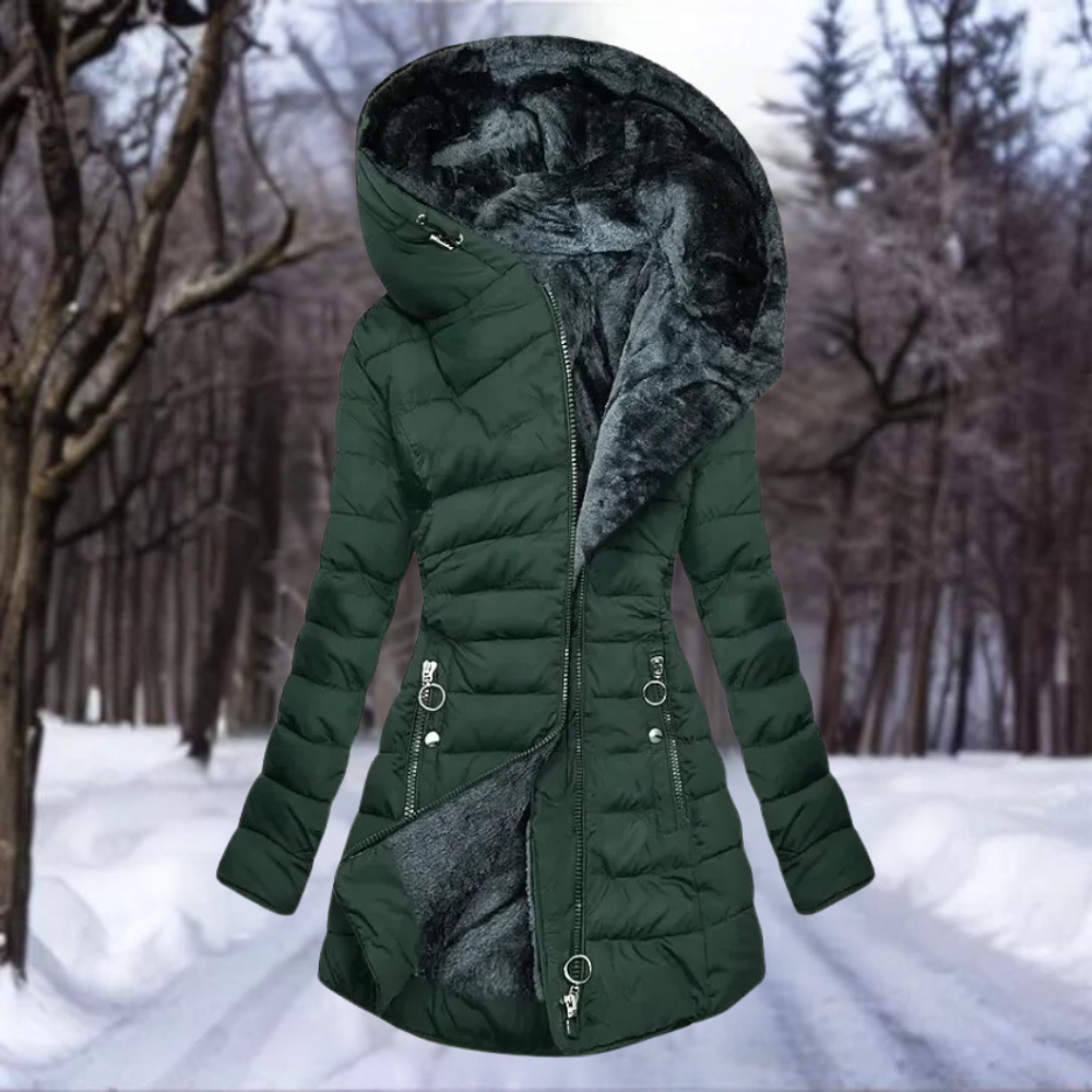 Valenzora - Elegant Plush Coat for Women