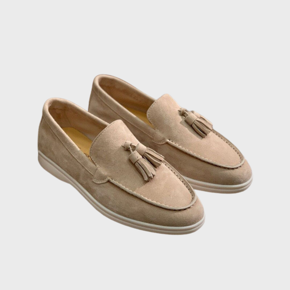 Valenzora | Wildleder-Slipper mit Quasten, Slip-on-Mokassin, lässiger und eleganter Anzugschuh