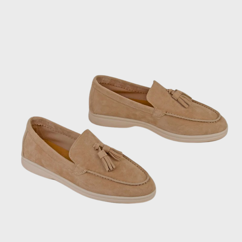 Valenzora | Wildleder-Slipper mit Quasten, Slip-on-Mokassin, lässiger und eleganter Anzugschuh