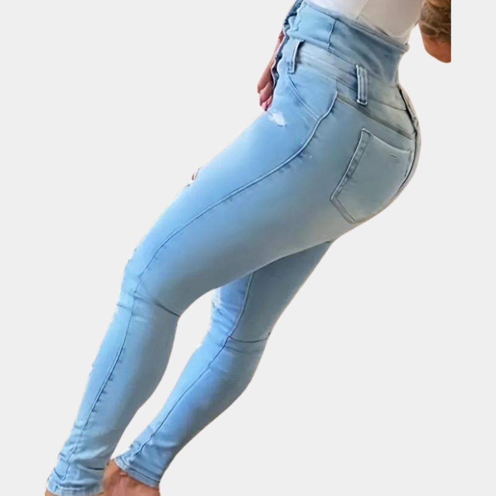 Valenzora | High-Waist Jeans mit Rissen für Damen