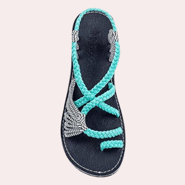 Valenzora | Leichte flache Riemchensandalen mit offenem Zehenbereich für Komfort