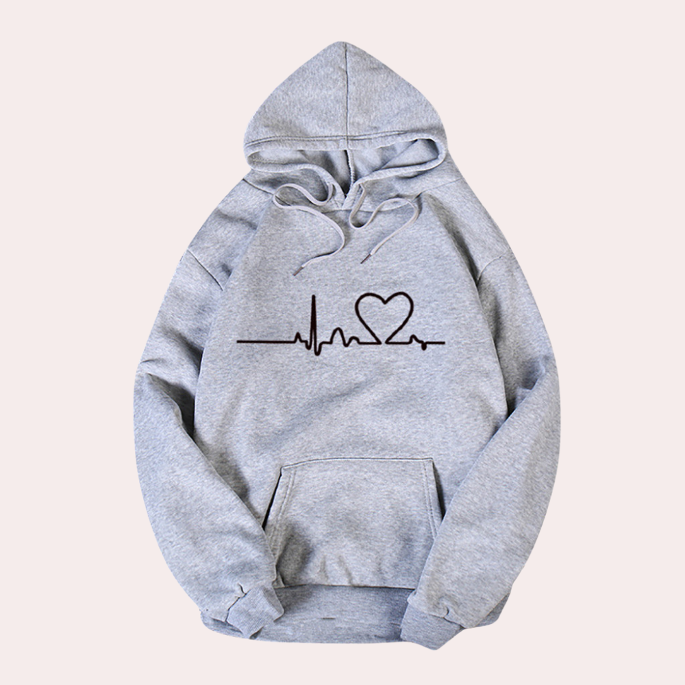Valenzora | Sehr bequemer Damen-Kapuzenpullover, der einen gemütlichen, minimalistischen Look bietet