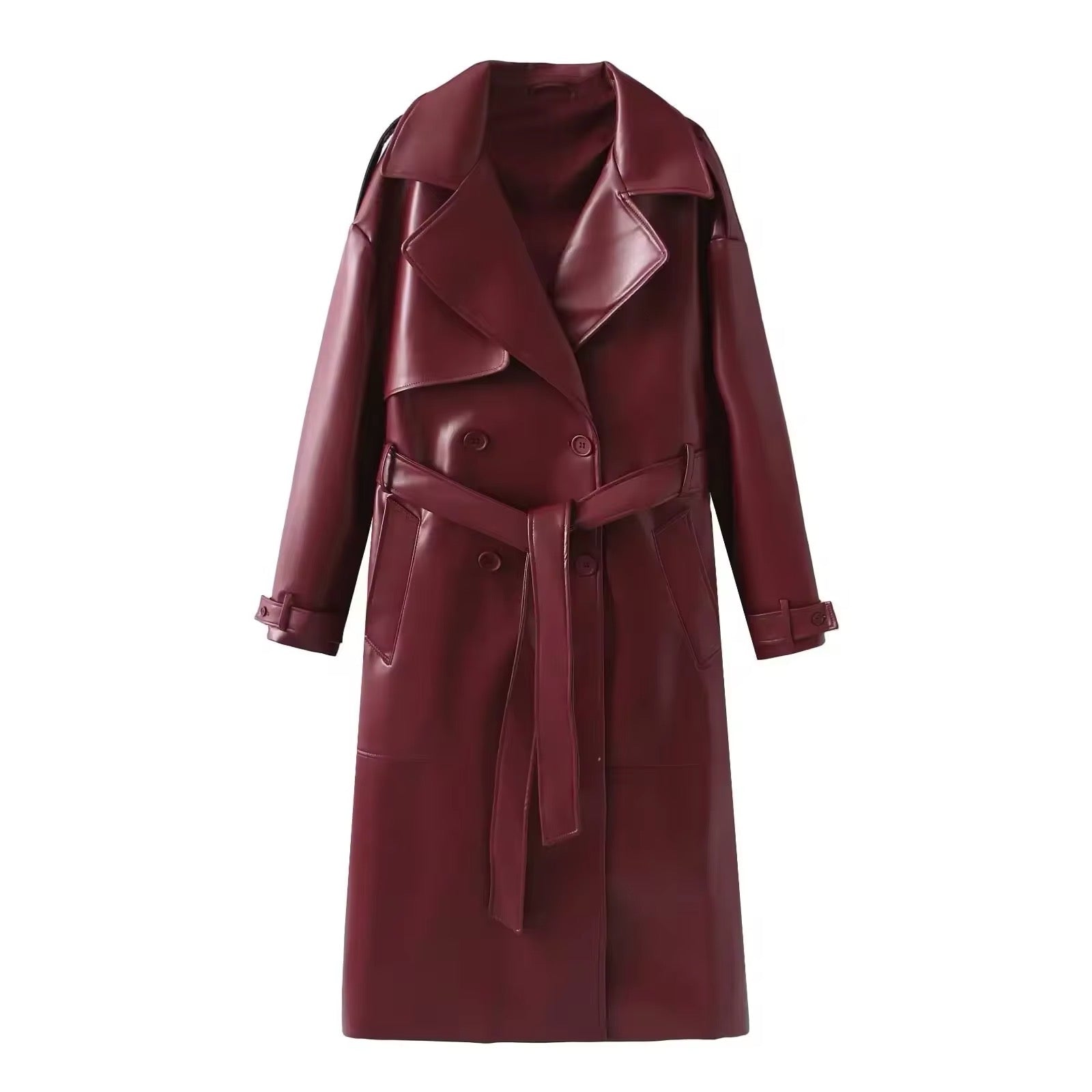 Valenzora | Eleganter Ledertrenchcoat Herbst-Chic