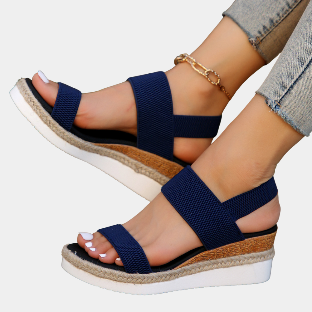 Valenzora | Women's Casual Wedge Sandals with Double Strap