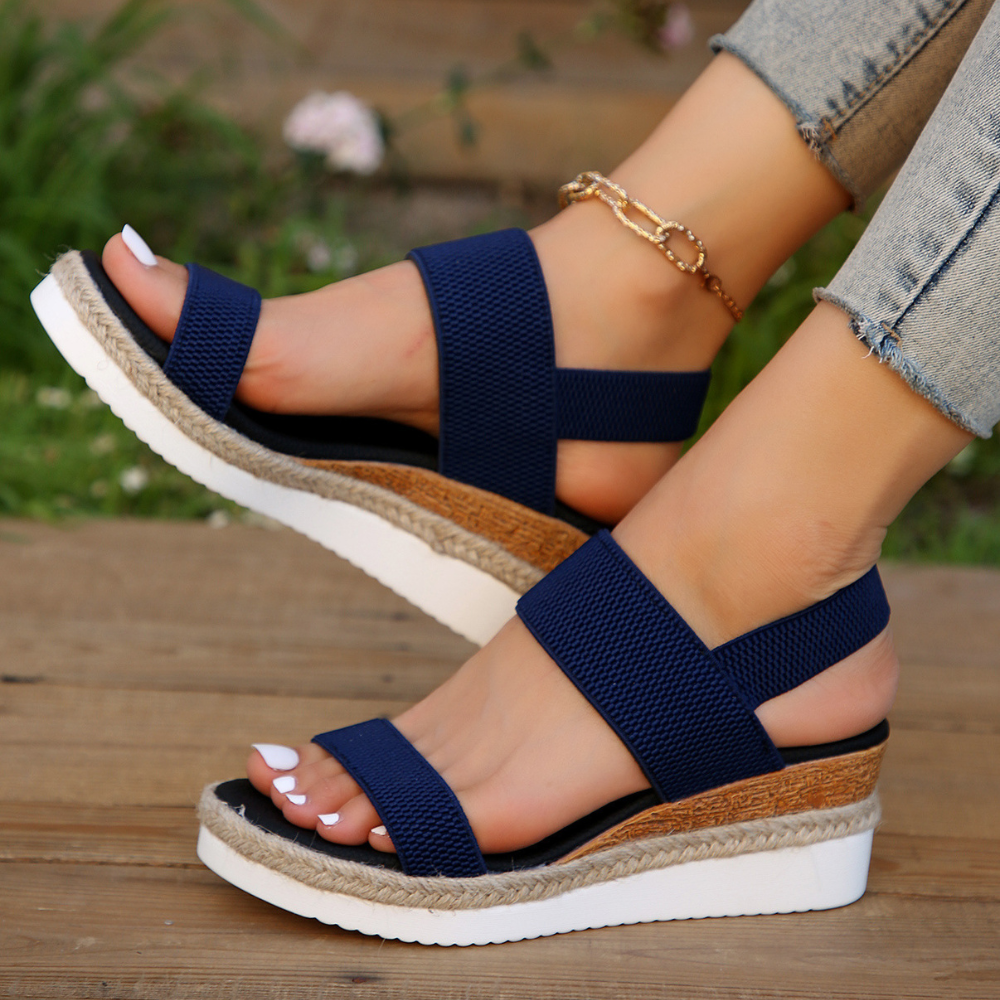 Valenzora | Women's Casual Wedge Sandals with Double Strap