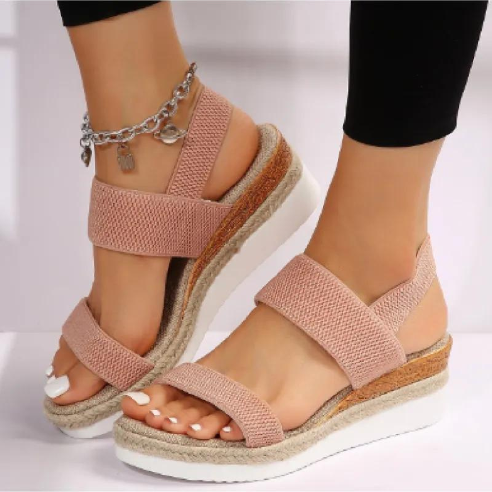 Valenzora | Women's Casual Wedge Sandals with Double Strap