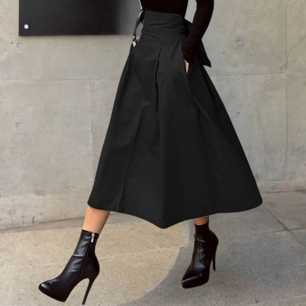 Valenzora | Women's High-Waisted Skirt with Bow
