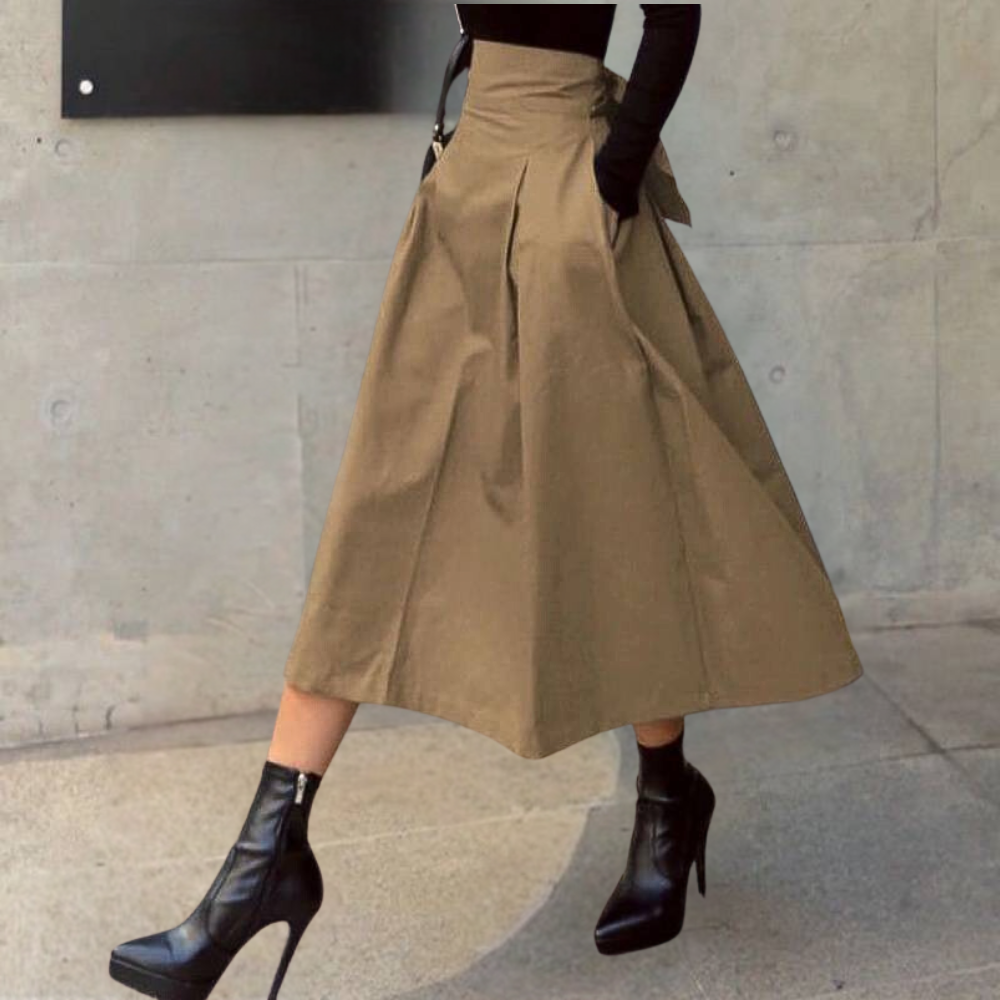 Valenzora | Women's High-Waisted Skirt with Bow