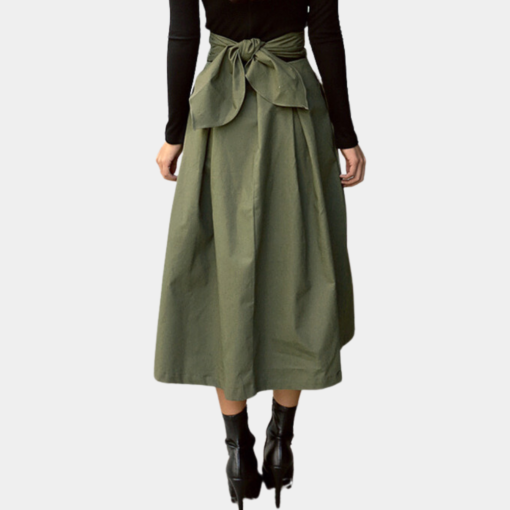 Valenzora | Women's High-Waisted Skirt with Bow