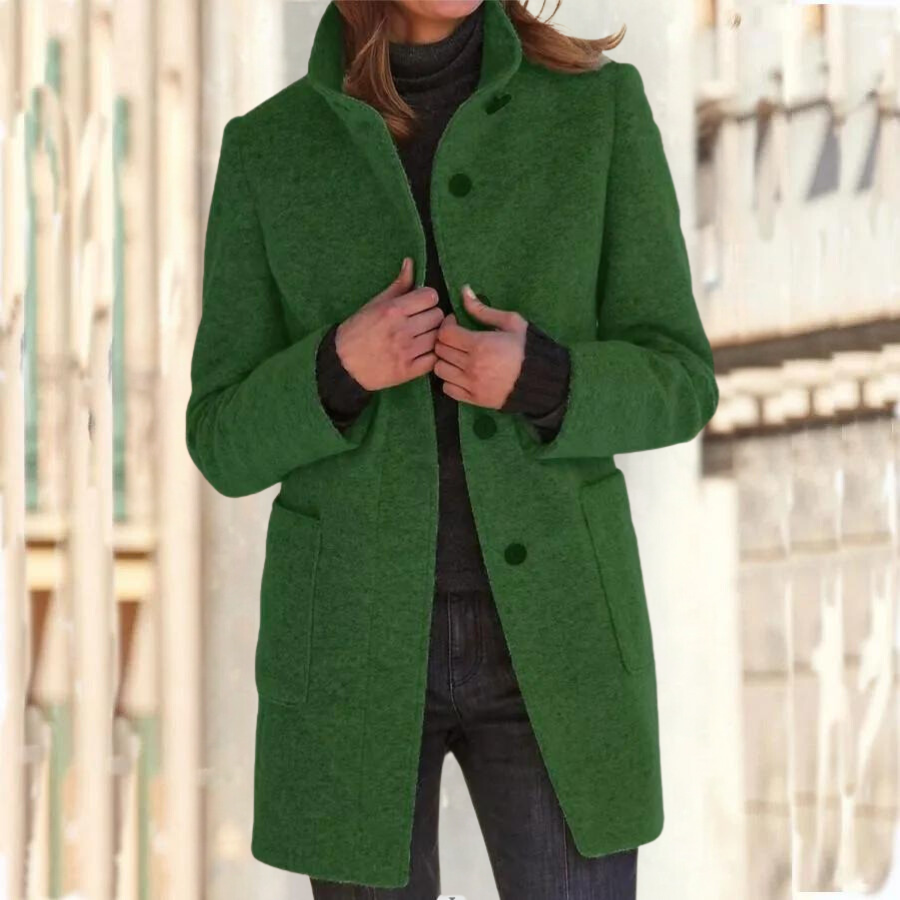 Women's stand-up collar coat - Camille
