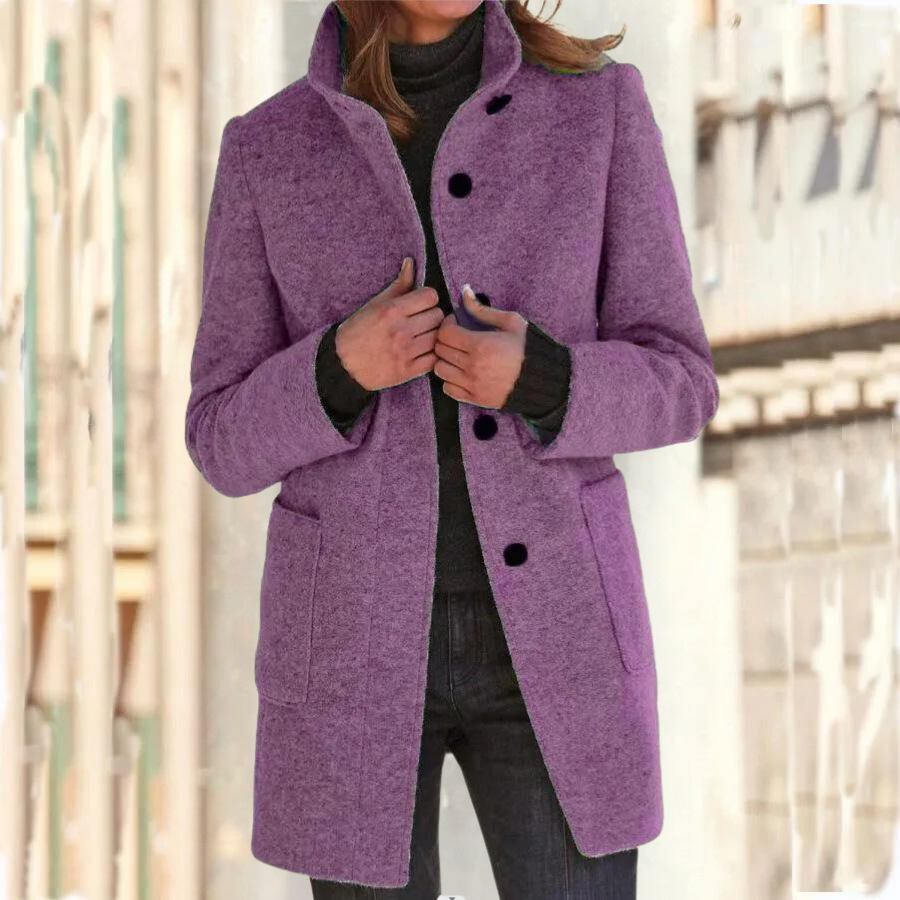 Women's stand-up collar coat - Camille