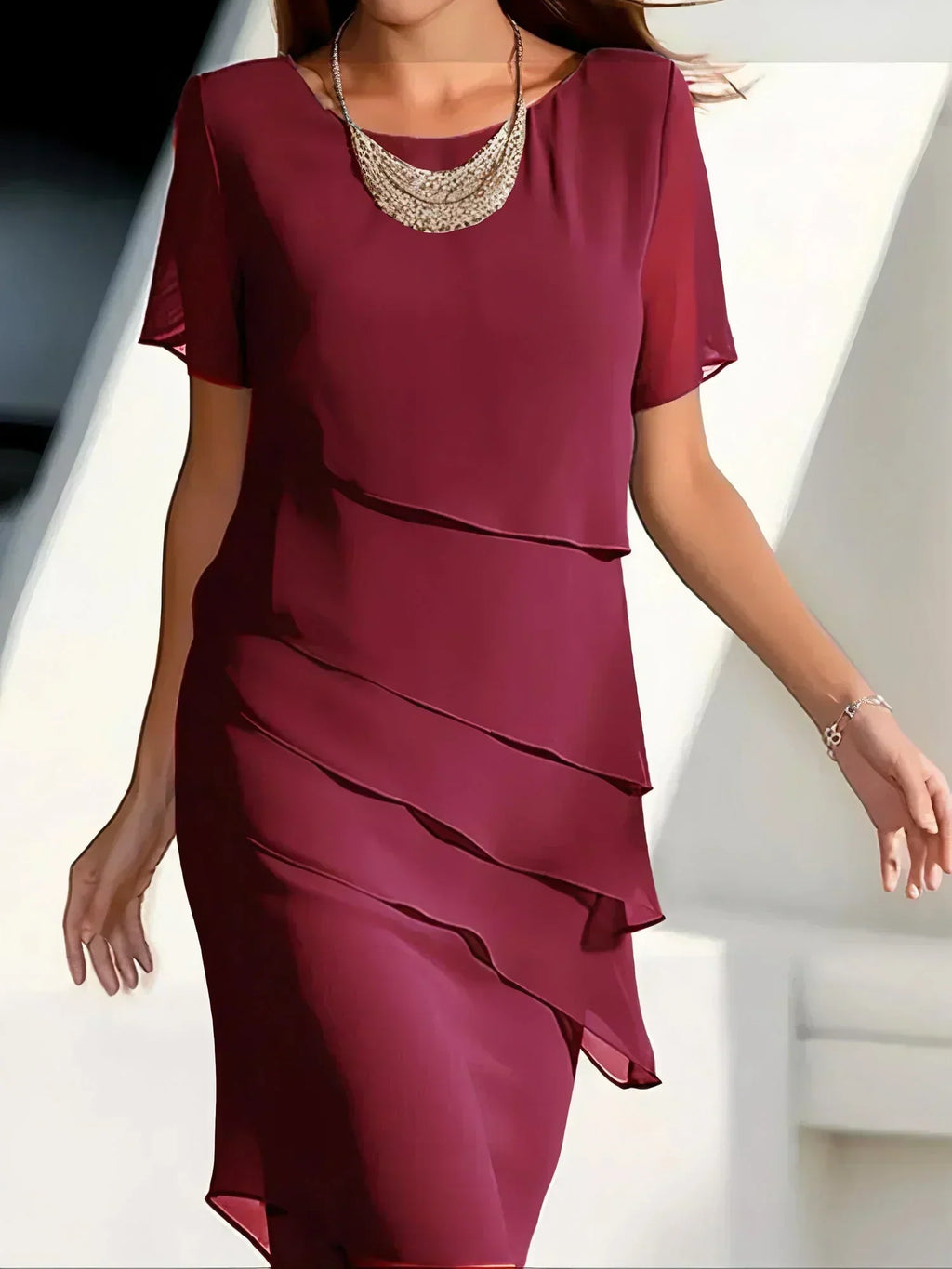 Elegant dress with tummy coverage