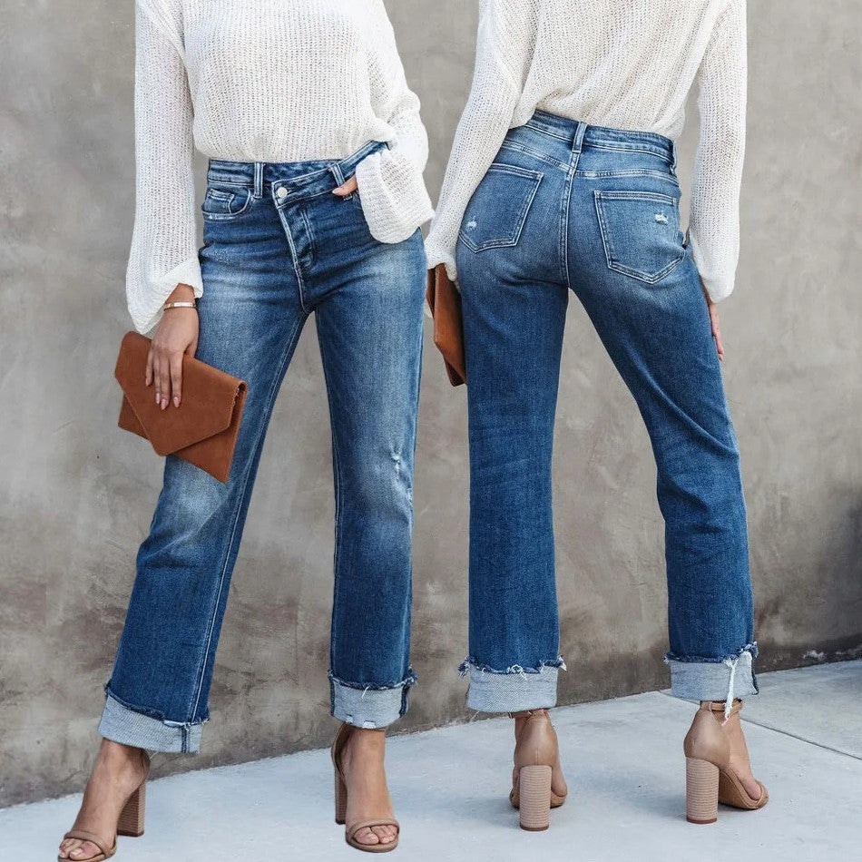 Valenzora | Trendige High-Waist-Jeans