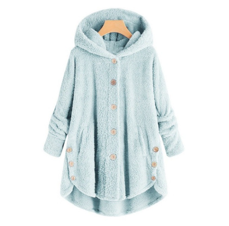 Valenzora hooded coat for women made of warm wool.