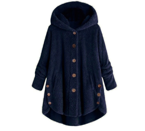 Valenzora hooded coat for women made of warm wool.