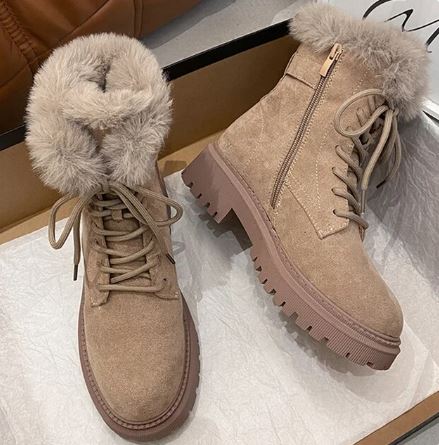 Valenzora | Comfortable winter anti-slip snow boots with zipper for women