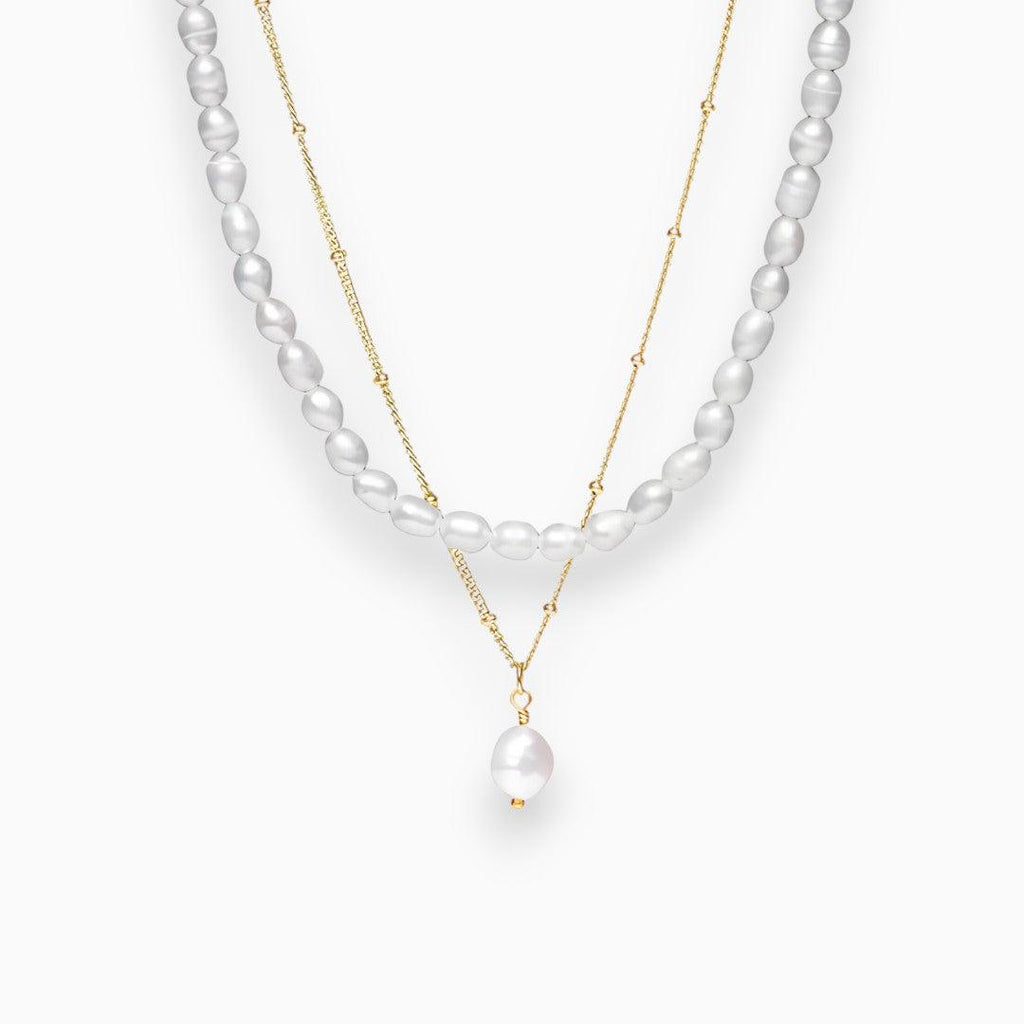 Valenzora | Paradise Pearl Set Necklace with Elegant Shine for Women