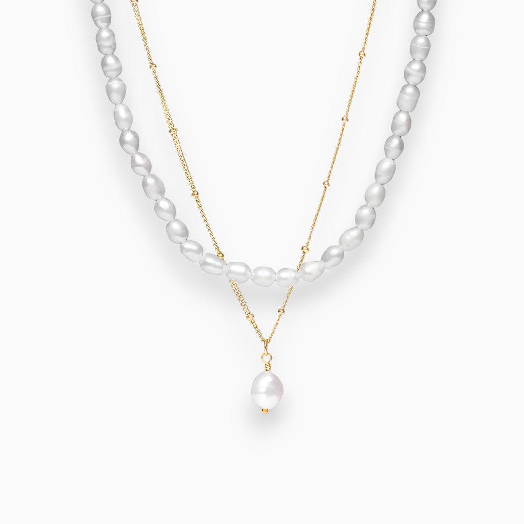 Valenzora | Paradise Pearl Set Necklace with Elegant Shine for Women