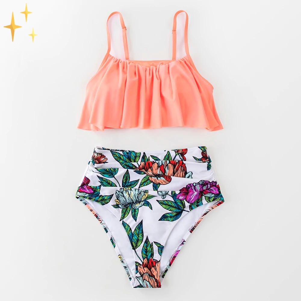 Valentina™ Das bequemste und schönste Bikini des Jahres, mit höher geschnittenem Ober- und Unterteil.