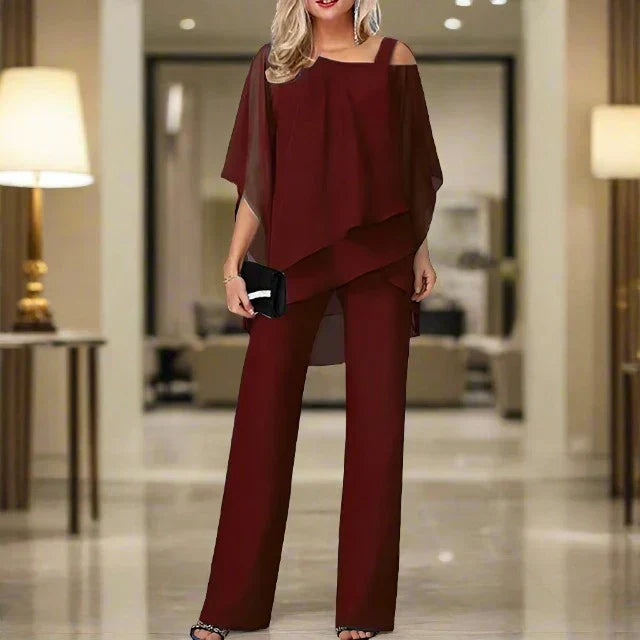 Valenzora | Luxury Chiffon Set for Elegant Evenings