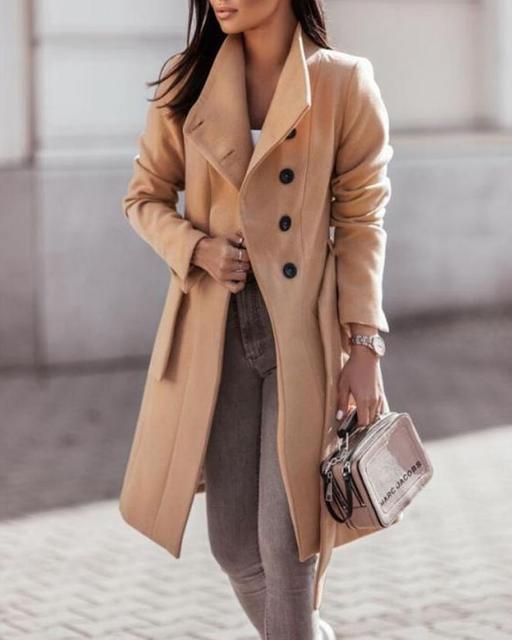 Valenzora Winter Trend: Elegant women's coat with belt