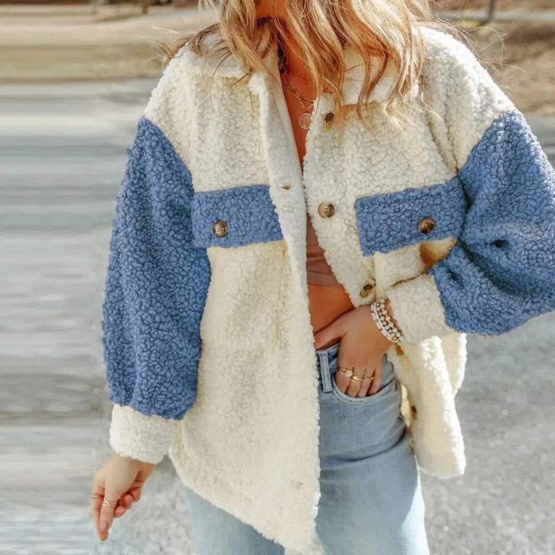 Faux fur jacket | Cozy teddy jacket for women for autumn