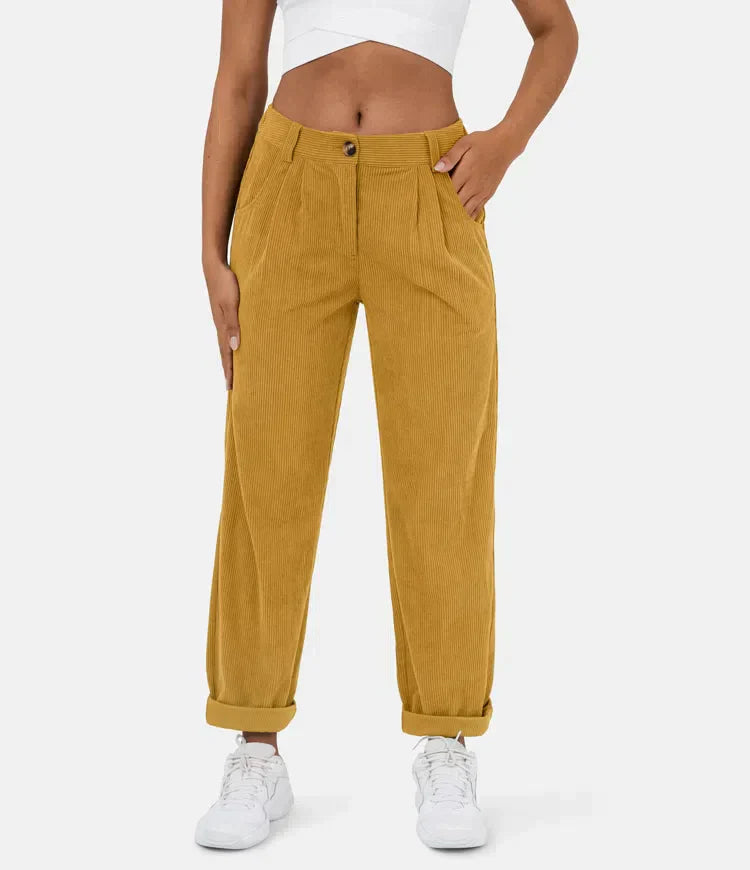 Women's trousers in corduroy look