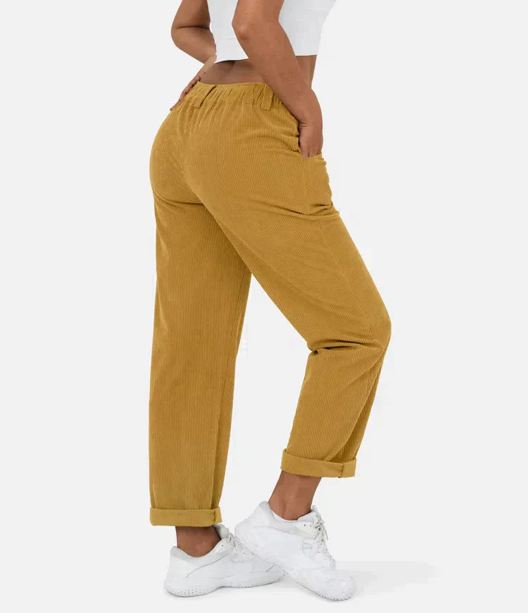 Women's trousers in corduroy look