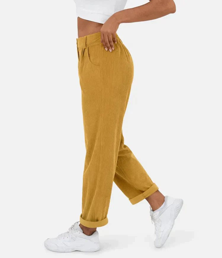 Women's trousers in corduroy look