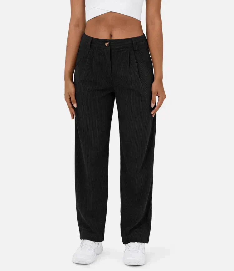 Women's trousers in corduroy look