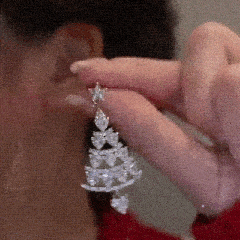 Valenzora | Christmas Sparkle Silver Earrings