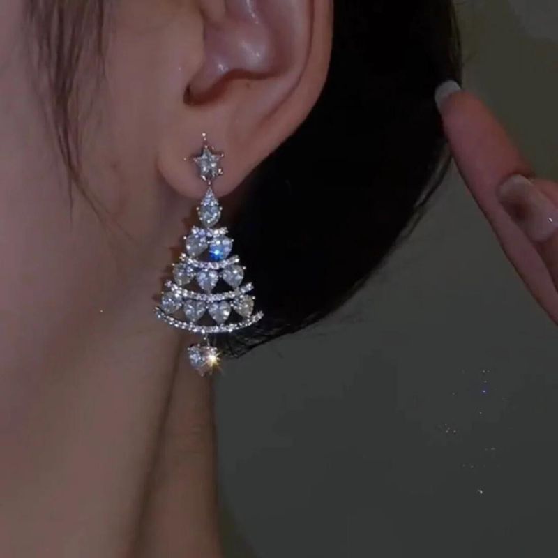 Valenzora | Christmas Sparkle Silver Earrings